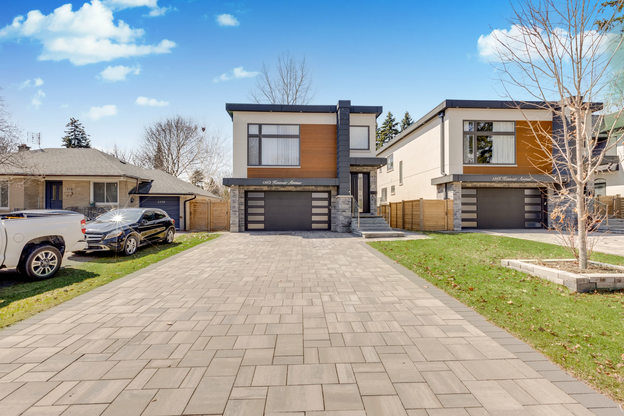 Daytime exterior photograph of a home on Kenmuir Avenue, before digital twilight editing. RCG Canada